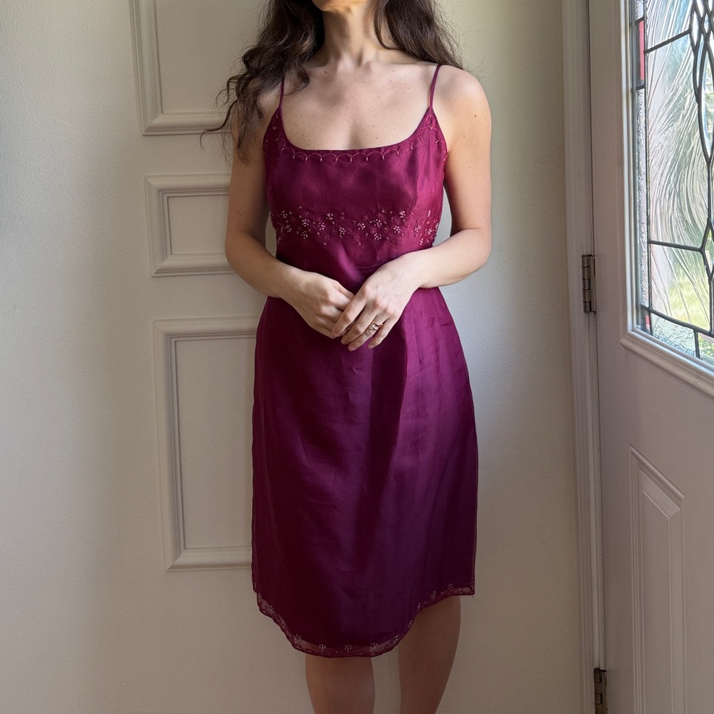 100% Silk Beaded Dress